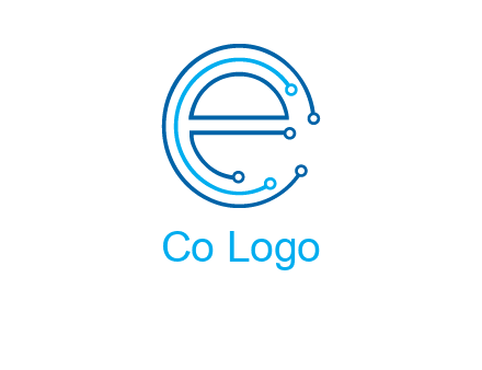 letter e connecting logo