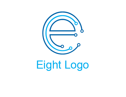 letter e connecting logo