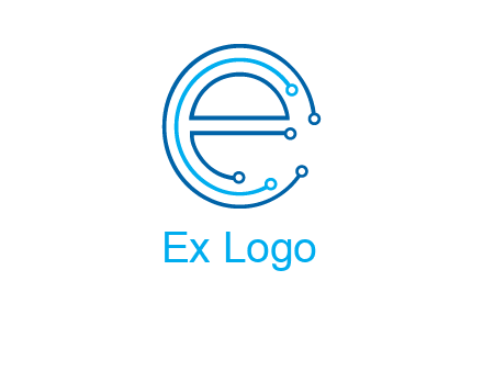 letter e connecting logo