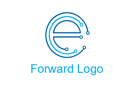 letter e connecting logo