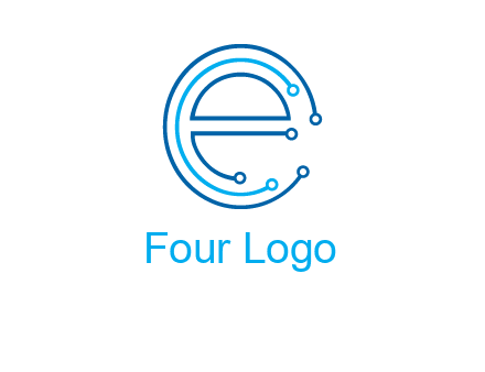 letter e connecting logo