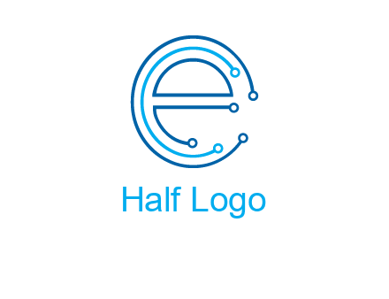 letter e connecting logo