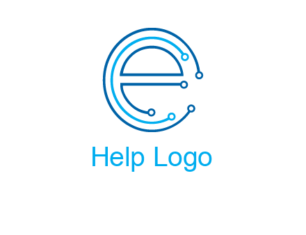 letter e connecting logo