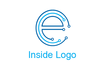 letter e connecting logo