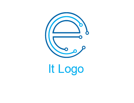 letter e connecting logo