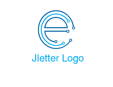 letter e connecting logo