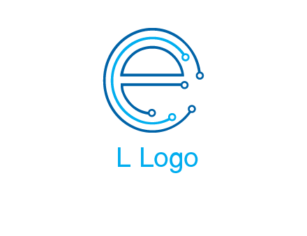 letter e connecting logo