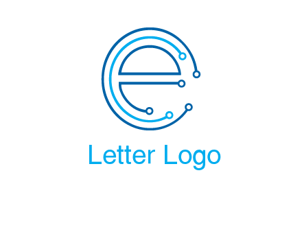 letter e connecting logo