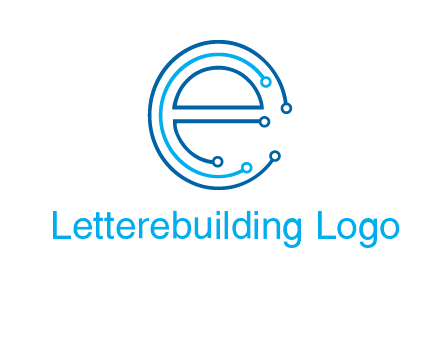 letter e connecting logo