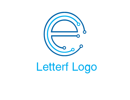 letter e connecting logo