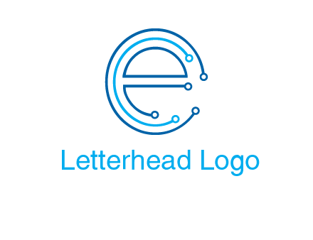 letter e connecting logo