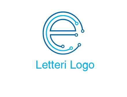 letter e connecting logo