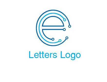 letter e connecting logo
