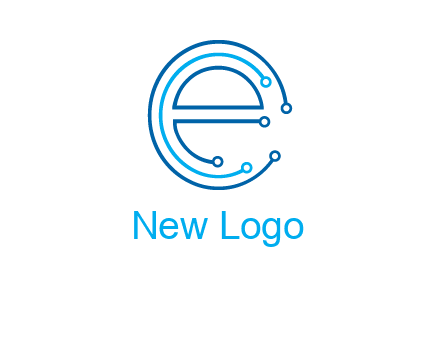 letter e connecting logo