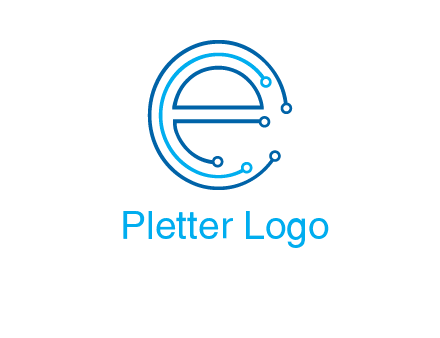 letter e connecting logo