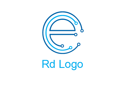 letter e connecting logo