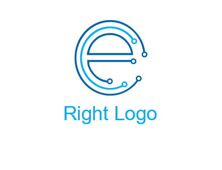 letter e connecting logo
