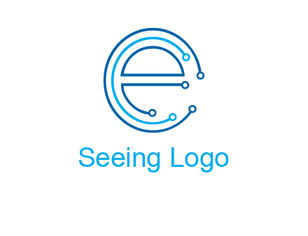 letter e connecting logo