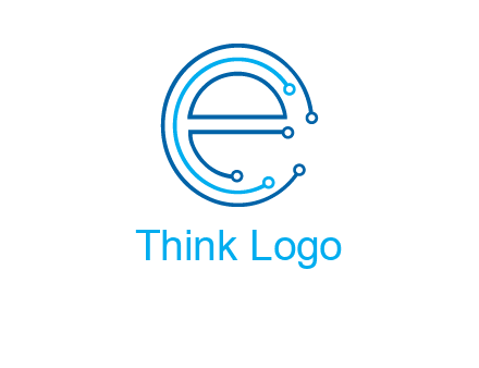 letter e connecting logo