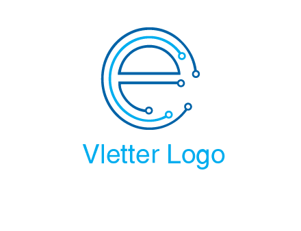 letter e connecting logo