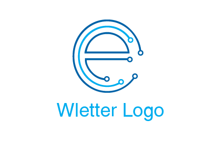 letter e connecting logo