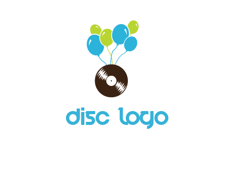 music disk and balloon vector