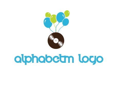 music disk and balloon vector