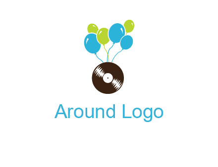 music disk and balloon vector