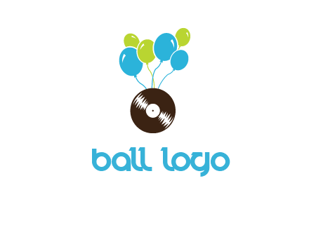 music disk and balloon vector