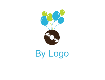 music disk and balloon vector