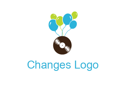 music disk and balloon vector