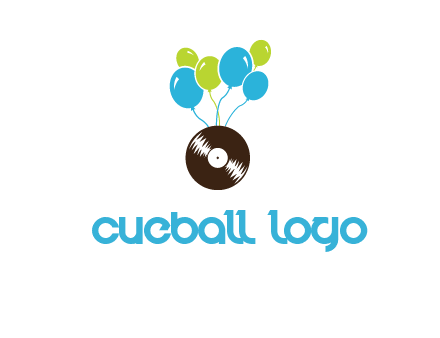 music disk and balloon vector