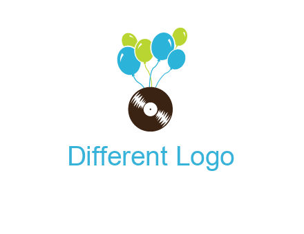 music disk and balloon vector