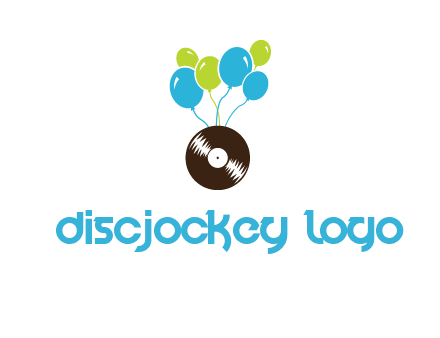 music disk and balloon vector