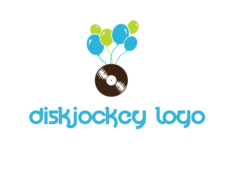 music disk and balloon vector