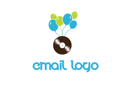 music disk and balloon vector