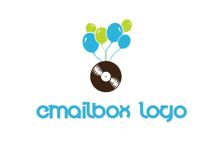 music disk and balloon vector