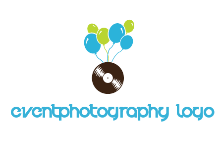 music disk and balloon vector