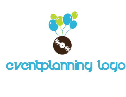music disk and balloon vector