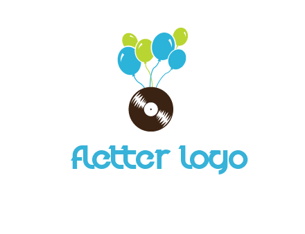 music disk and balloon vector