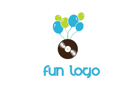 music disk and balloon vector