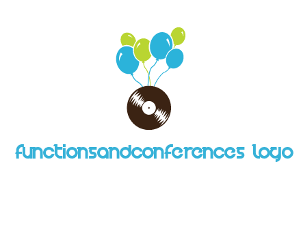 music disk and balloon vector