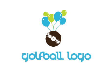 music disk and balloon vector