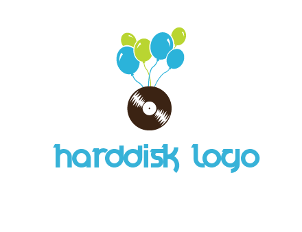 music disk and balloon vector