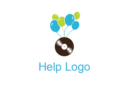 music disk and balloon vector