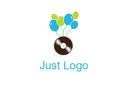 music disk and balloon vector