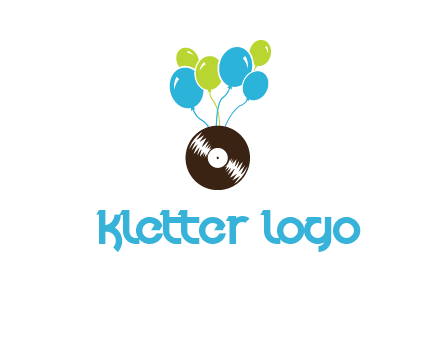 music disk and balloon vector