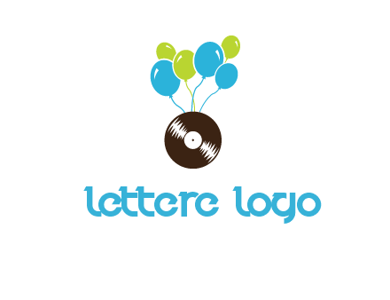 music disk and balloon vector