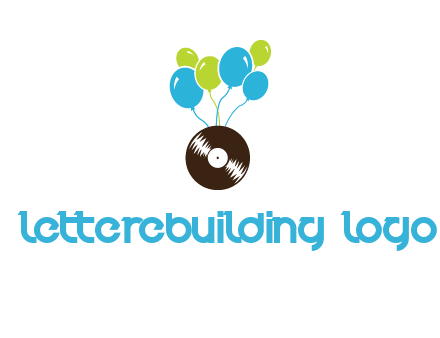 music disk and balloon vector