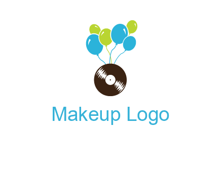 music disk and balloon vector